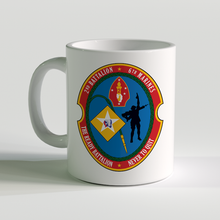 Load image into Gallery viewer, 2/6 unit coffee mug, 2nd bn 6th marines, usmc coffee mug, the ready battalion, never to quit
