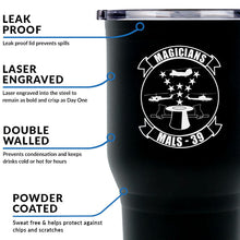 Load image into Gallery viewer, Marine Aviation Logistics Squadron 39 (MALS-39) USMC Unit Logo Laser Engraved Stainless Steel Marine Corps Tumbler - 30 oz, Magicians, MALS-39 Magicians
