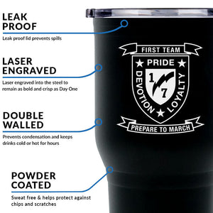 First Battalion Seventh Marines Unit Logo tumbler, 1/7 coffee cup, 1st Bn 7th Marines USMC, Marine Corp gift ideas, USMC Gifts for women  30oz