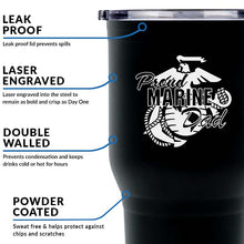 Load image into Gallery viewer, 30oz Proud Marine Mom/Dad Insulated Stainless Steel Tumbler
