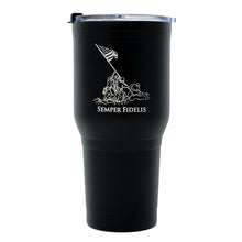 Load image into Gallery viewer, Vacuum Insulated Stainless Steel USMC Tumbler 30oz Marine Corps Tumbler USMC Tumbler Marine Corp yeti decal USMC cofee mug USMC gifts for women Marines
