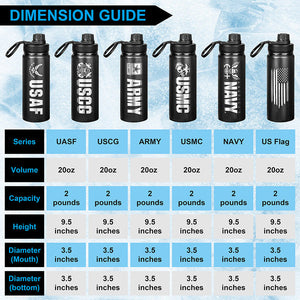 20oz Army Stainless Steel Water Bottle
