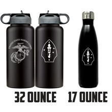 Load image into Gallery viewer, 2nd Marine Division USMC Unit Logo water bottle, 2d MARDIV USMC Unit Logo hydroflask, 2d MARDIV USMC, Marine Corp gift ideas, USMC Gifts for men or women flask 
