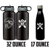 Load image into Gallery viewer, 3rd Battalion 14th Marines logo water bottle, 3rd Battalion 14th Marines hydroflask, 3d Battalion 14th Marines USMC, Marine Corp gift ideas, USMC Gifts for women flask, big USMC water bottle, Marine Corp water bottle 
