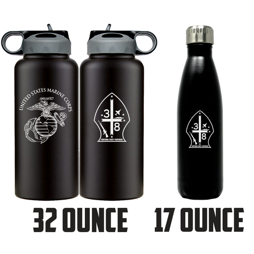 3rd Battalion 8th Marines logo water bottle, 3rd Battalion 8th Marines hydroflask, 3d Battalion 8th Marines USMC, Marine Corp gift ideas, USMC Gifts for women flask, big USMC water bottle, Marine Corp water bottle 