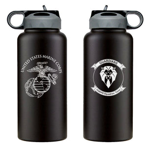Headquarters & Headquarters Squadron Yuma logo water bottle, HQ&HQS Yuma Marines hydroflask, HQ&HQS Yuma USMC, Marine Corp gift ideas, USMC Gifts for men or women flask 32oz