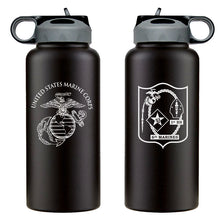 Load image into Gallery viewer, 1st Bn 6th Marines logo water bottle, 1st Bn 6th Marines hydroflask, 1stBn 6th MarinesUSMC, Marine Corp gift ideas, USMC Gifts for women flask
