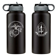 Load image into Gallery viewer, 1st Battalion 2nd Marines USMC Unit logo water bottle, First Battalion Second Marines Unit Logo hydroflask, 1/2 USMC, Marine Corp gift ideas, USMC Gifts for women 32 Oz Water bottle
