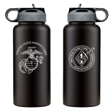 Load image into Gallery viewer, 2nd Bn 7th Marines logo water bottle, 2dBn 7th Marines hydroflask, Second Battalion Seventh Marines USMC, Marine Corp gift ideas, USMC Gifts for women or men 32 Oz
