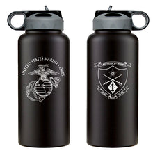 Load image into Gallery viewer, 1st Battalion 5th Marines USMC Unit logo water bottle, First Battalion Fifth Marines Unit Logo hydroflask, 1/5 USMC, Marine Corp gift ideas, USMC Gifts for women 32 Oz Water bottle
