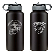 Load image into Gallery viewer, 3d Recon Bn logo water bottle, 3d Recon Bn hydroflask, 3rd Reconnaissance Bn USMC, Marine Corp gift ideas, USMC Gifts for women flask, big USMC water bottle, 32 ounce Marine Corp water bottle 
