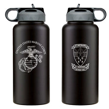 Load image into Gallery viewer, 2nd Bn 5th Marines logo water bottle, 2dBn 5th Marines hydroflask, Second Battalion Fifth Marines USMC, Marine Corp gift ideas, USMC Gifts for women flask 32 Oz

