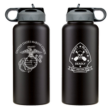Load image into Gallery viewer, 2nd Reconnaissance Battalion USMC Unit Logo water bottle, 2d Recon Bn USMC Unit Logo hydroflask, 2d Recon Bn USMC, Marine Corp gift ideas, USMC Gifts for men or women 32 Oz
