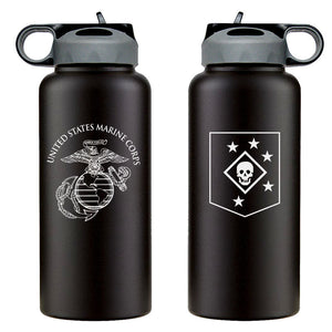 Marine Raiders logo water bottle, Marine Raiders hydroflask, Marine Raiders USMC, Marine Corp gift ideas, USMC Gifts for women flask, big USMC water bottle, 32 ounce Marine Corp water bottle 