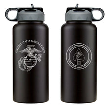 Load image into Gallery viewer, Marine Forces Special Operations Command (MARSOC) logo water bottle, MARSOC hydroflask, MARSOC USMC, Marine Corp gift ideas, USMC Gifts for women flask, big USMC water bottle, 32 ounce Marine Corp water bottle 
