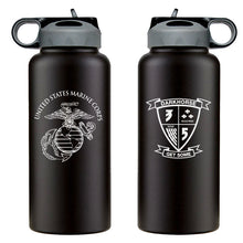 Load image into Gallery viewer, 3rd Battalion 6th Marines logo water bottle, 3rd Battalion 6th Marines hydroflask, 3d Battalion 6th Marines USMC, Marine Corp gift ideas, USMC Gifts for women flask, big USMC water bottle,  Marine Corp water bottle 32 Oz
