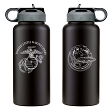 Load image into Gallery viewer, 2nd Assault Amphibian Battalion Unit Logo water bottle, 2d AABN USMC Unit Logo hydroflask, 2d AABN USMC, Marine Corp gift ideas, USMC Gifts for men or women flask 32 oz
