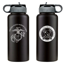 Load image into Gallery viewer, 5th Battalion 14th Marines Unit Logo water bottle, 5/14 USMC Unit Logo hydroflask, 5thBn 14th Marines USMC, Marine Corp gift ideas, USMC Gifts for women or men flask, big USMC water bottle, Marine Corp water bottle 
