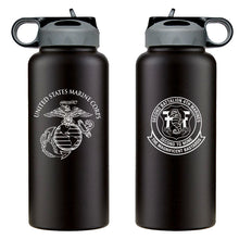 Load image into Gallery viewer, 2nd Bn 4th Marines logo water bottle, 2dBn 4th Marines hydroflask, Second Battalion Fourth Marines USMC, Marine Corp gift ideas, USMC Gifts for women flask 32 Oz
