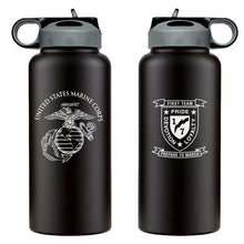 Load image into Gallery viewer, 1st Battalion 7th Marines USMC Unit logo water bottle, First Battalion Seventh Marines Unit Logo hydroflask, 1/7 USMC, Marine Corp gift ideas, USMC Gifts for women 32 Oz Water bottle

