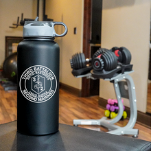 Load image into Gallery viewer, Third Battalion Second Marines Unit Logo water bottle, 3d Bn 2nd Marines hydroflask, 3/2 Marines, USMC, Marine Corp gift ideas, USMC Gifts for men or women 32 Oz
