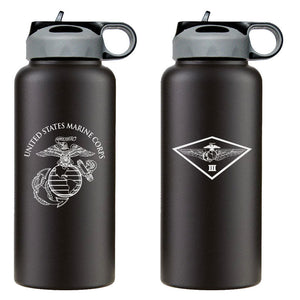 3rd MAW USMC Unit Logo water bottle, 3rd Marine Aircraft Wing USMC Unit Logo hydroflask, 3rd MAW USMC, Marine Corp gift ideas, USMC Gifts for women or men flask, big USMC water bottle, Marine Corp water bottle 