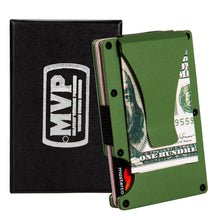 Load image into Gallery viewer, OD Green American Flag RFID Blocking Metal Wallet
