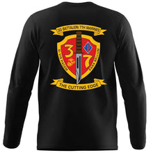 Load image into Gallery viewer, 3rd Battalion 7th Marines USMC Long Sleeve Unit T-Shirt, 3rd Battalion 7th Marines logo, USMC gift ideas for men, Marine Corp gifts men or women
