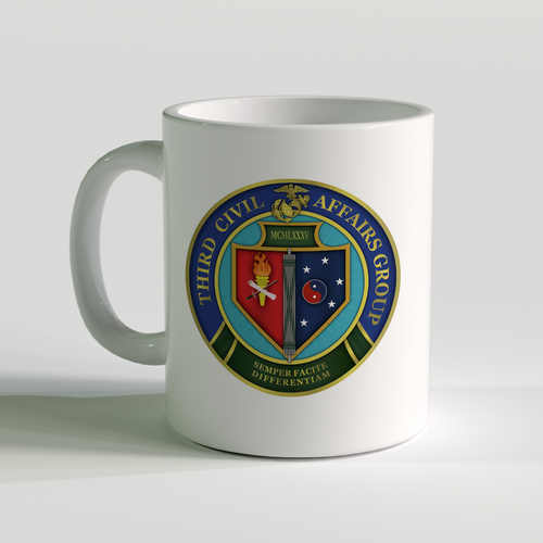 Third Civil Affairs Coffee Mug, 3rd Civil Affairs, USMC Coffee Mug