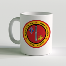 Load image into Gallery viewer, 3/7 unit coffee mug, 3rd battalion 7th marines, usmc coffee mug, the cutting edge
