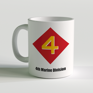 4th Marine Division, 4th Marine Division unit coffee mug, USMC Coffee Mug