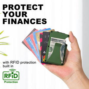 OD Green American Flag RFID Blocking Metal Wallet