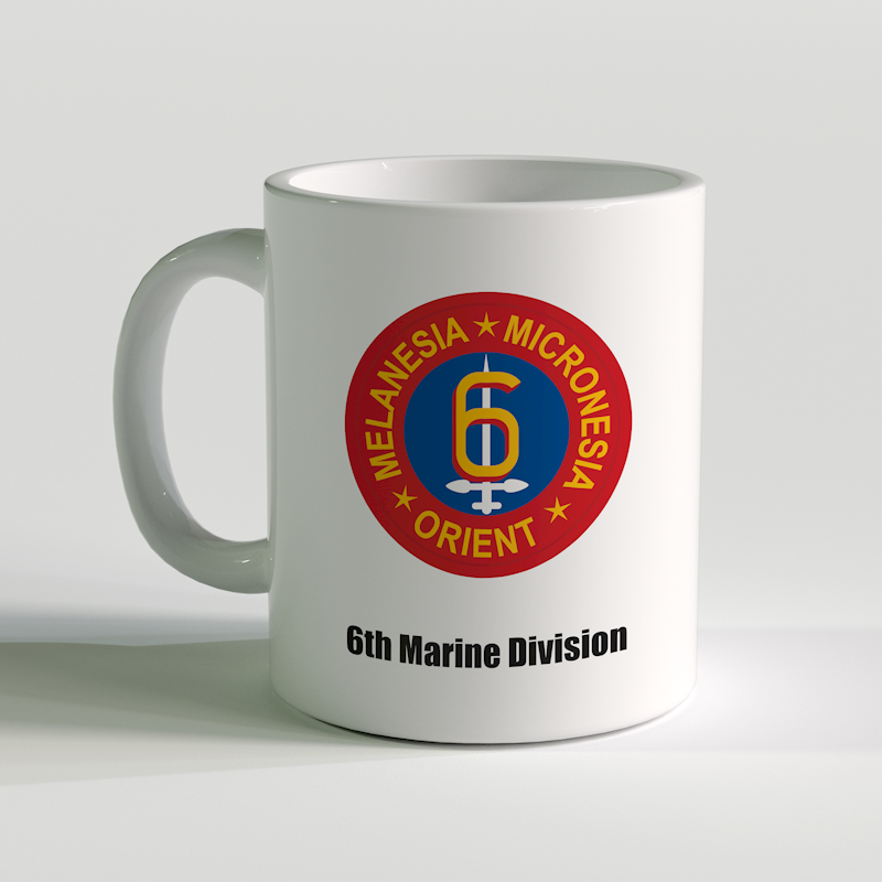6th Marine Division Coffee Mug, USMC Coffee Mug, 6th Marine Division