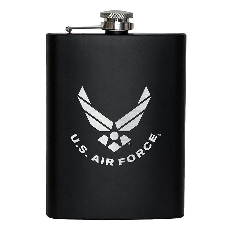 8oz USAF Air Force Flask Matte Black