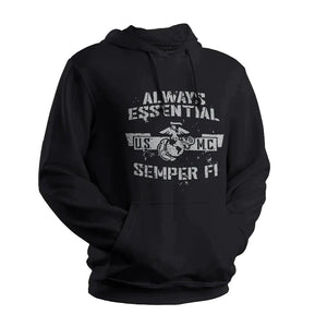 USMC Always Essential Black Sweatshirt
