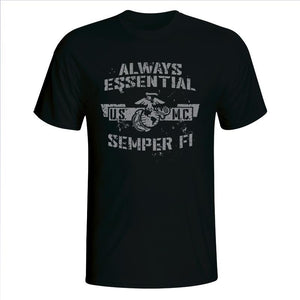 USMC Always Essential Black T-Shirt