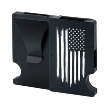 Load image into Gallery viewer, Metal RFID wallet American flag wallet with money clip
