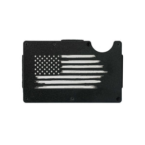 Metal RFID wallet American flag wallet with money clip