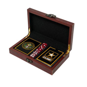 Army Playing Cards with Dice USA Gift Set