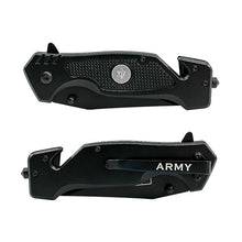 Load image into Gallery viewer, US Army Black Stainless Steel Tactical Knife

