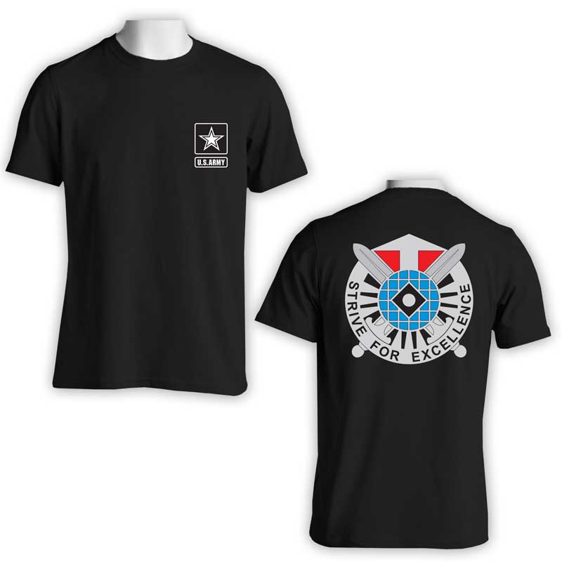 527th Military Intelligence Bn, US Army Intel, US Army T-Shirt, US Army Apparel, Strive for excellence