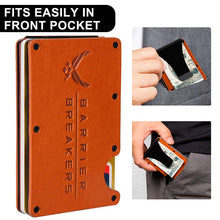 Load image into Gallery viewer, Leather Air Force RFID Blocking Metal Wallet
