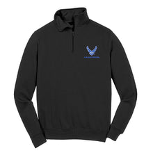 Load image into Gallery viewer, Air Force Embroidered Quarter Zip Sweatshirt-MADE IN USA
