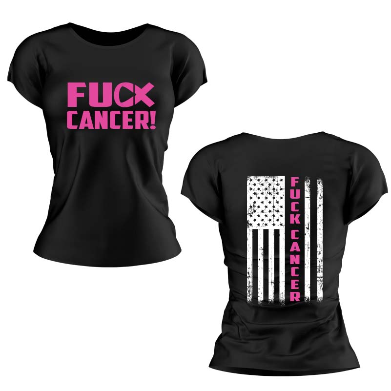 Fuck Cancer T-Shirt Black - Cancer Awareness Black Women's T-Shirt