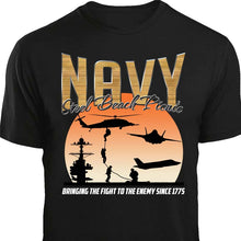 Load image into Gallery viewer, Navy Steel Beach Picnic shirt black
