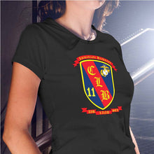 Load image into Gallery viewer, CLB-11 USMC Unit Ladie&#39;s T-Shirt, CLB-11, USMC gift ideas for women, Marine Corp gifts for women CLB-11  Women&#39;s Combat Logistics Battalion-11 Unit t-shirt-USMC Unit Shirts USMC Gifts 
