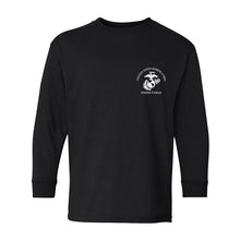 Load image into Gallery viewer, Black Long Sleeve USMC Long Sleeve T-Shirt

