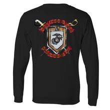 Load image into Gallery viewer, CLB-15 USMC Unit Logo Black Long Sleeve T-Shirt, Combat Logistics Unit logo Black Long Sleeve T-Shirt
