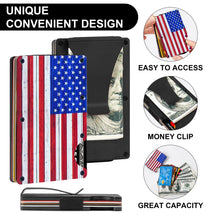 Load image into Gallery viewer, Full Color American Flag RFID Blocking Metal Wallet
