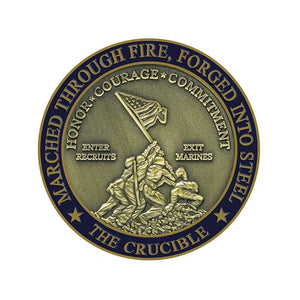 USMC Crucible coin, Marine Corps boot camp crucible candle graduation gift